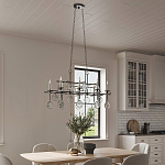 Люстра подвесная с 8-ю лампами и стеклянными круглыми подвесками Currey & Company варинант исполнения - 4 | Loft Concept в Брянске