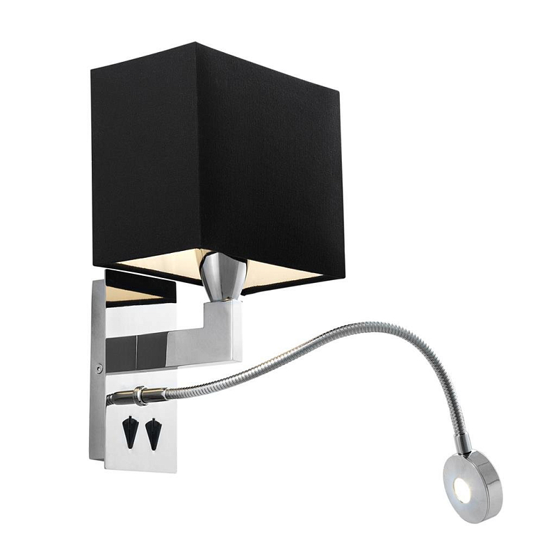 Бра Wall Lamp Reading Хром Черный Бра Wall Lamp Reading Хром Черный в Брянске | Loft Concept