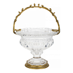 Чаша из прозрачного стекла на ножке с бронзовой ручкой в виде ветки Eden Garden варинант исполнения - 1 | Loft Concept в Брянске