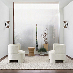 Приставной стол с отделкой из джута Juti D35 см варинант исполнения - 6 | Loft Concept в Брянске