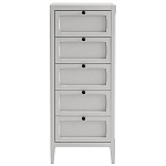 Комод узкий с 5-ю ящиками серый Silva Grey Chest of Drawers варинант исполнения - 1 | Loft Concept в Брянске