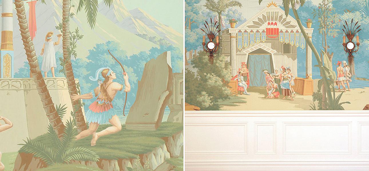 Обои ручная роспись The Incas Pastel on scenic paper Обои ручная роспись The Incas Pastel on scenic paper - Loft-Concept в Брянске