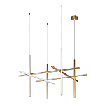 Люстра с 6-ю цилиндрическими плафонами на тонких тросах Trumpet tube варинант исполнения - 2 | Loft Concept в Брянске