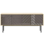 Длинная тумба с зеркальным декором Serena варинант исполнения - 7 | Loft Concept в Брянске