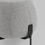 Пуф в ткани букле серого цвета Pikelet варинант исполнения - 3 | Loft Concept в Брянске