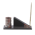 Настольный письменный набор из яшмы с часами Manager Organizer варинант исполнения - 3 | Loft Concept в Брянске