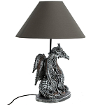 Настольная лампа с абажуром Дракон Silver Dragon варинант исполнения - 3 | Loft Concept в Брянске