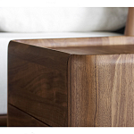 Прикроватный деревянный столик с 2-мя ящиками Moon Walnut Furniture варинант исполнения - 8 | Loft Concept в Брянске