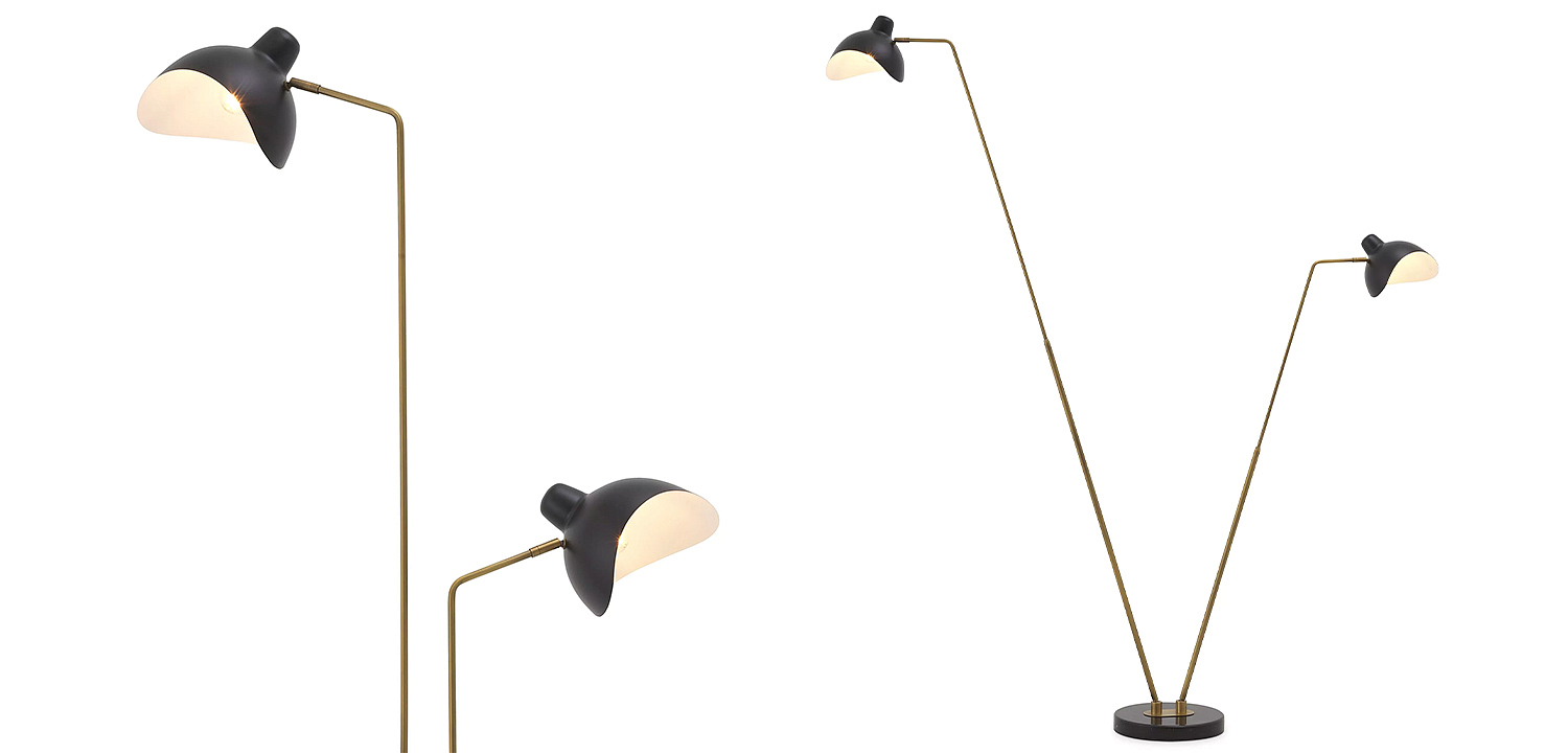 Торшер Eichholtz Floor Lamp Asta Double Торшер Eichholtz Floor Lamp Asta Double - Loft-Concept в Брянске