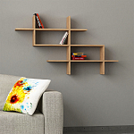 Полка фигурная подвесная цвета древесины HALIC BOOKCASE OAK варинант исполнения - 1 | Loft Concept в Брянске