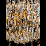 Люстра круглая с хрустальными подвесками на золотистом каркасе Roul Crystal Light варинант исполнения - 5 | Loft Concept в Брянске