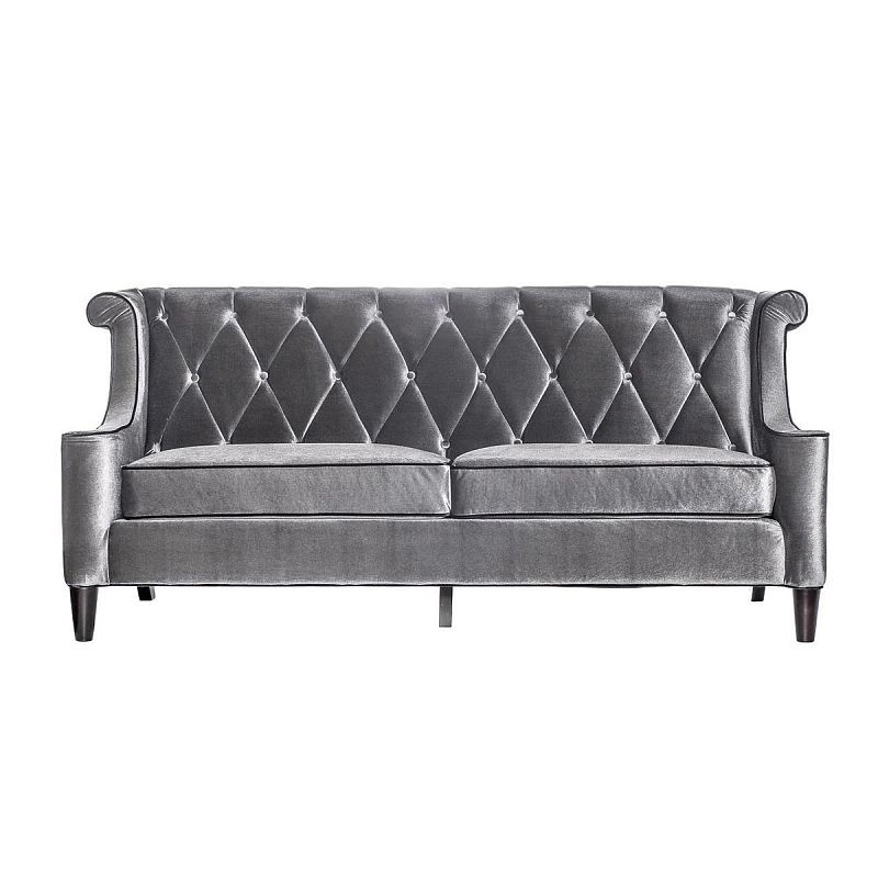 Диван Armen Living Barrister Gray Velvet Серый Диван Armen Living Barrister Gray Velvet Серый в Брянске | Loft Concept