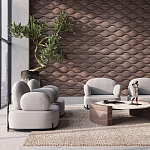 Гипсовая 3D панель с принтографией PM-108 варинант исполнения - 3 | Loft Concept в Брянске