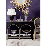 Чаша из прозрачного стекла с бронзовым ободком и фигурками бабочек Eden Garden варинант исполнения - 3 | Loft Concept в Брянске