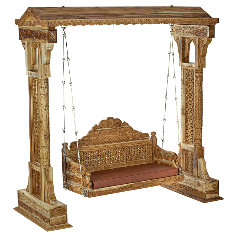 Большие Индийские качели из тика TEAK WOOD SWING Большие Индийские качели из тика TEAK WOOD SWING в Брянске | Loft Concept
