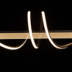 Люстра линейная черного цвета с волнообразным металлическим элементом Luke Lampco Tracer Lamp варинант исполнения - 5 | Loft Concept в Брянске