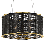 Люстра овальная в сочетании черного и золотого цвета Mesh Lighting варинант исполнения - 3 | Loft Concept в Брянске