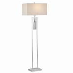 Торшер с прямоугольным тканевым абажуром на белом мраморном основании Silver Threads варинант исполнения - 4 | Loft Concept в Брянске