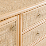 Длинный комод из ротанга с дверцами и ящиками Simone Rattan Chest of Drawers варинант исполнения - 5 | Loft Concept в Брянске