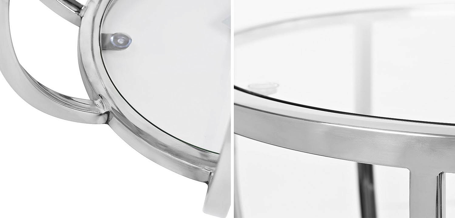 Приставной стол Fedric Side Table silver Приставной стол Fedric Side Table silver - Loft-Concept в Брянске