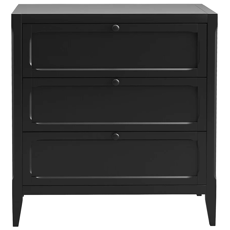 Комод с 3-мя ящиками черный Silva Black Chest of Drawers Черный Комод с 3-мя ящиками черный Silva Black Chest of Drawers Черный в Брянске | Loft Concept