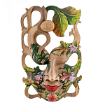 Маска деревянная резная расписная Tropical Paradise варинант исполнения - 3 | Loft Concept в Брянске