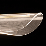 Люстра линейная с прозрачным волнообразным плафоном Wave Line варинант исполнения - 5 | Loft Concept в Брянске