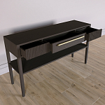 Дизайнерская Консоль с полкой и ящиком Primo Темный орех варинант исполнения - 6 | Loft Concept в Брянске