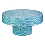 Стол Кофейный с инкрустацией Flower Blue варинант исполнения - 1 | Loft Concept в Брянске