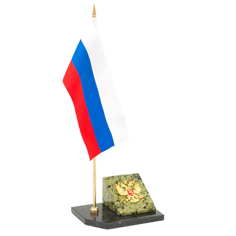 Флагшток с гербом России из натурального камня змеевик Stone Flagpole Змеевик Флагшток с гербом России из натурального камня змеевик Stone Flagpole Змеевик в Брянске | Loft Concept