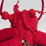 Настенный ковер разноцветный из одежды Heart варинант исполнения - 3 | Loft Concept в Брянске