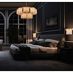 Люстра двухъярусная с текстурными овальными абажурами Splendor Palace Style варинант исполнения - 5 | Loft Concept в Брянске