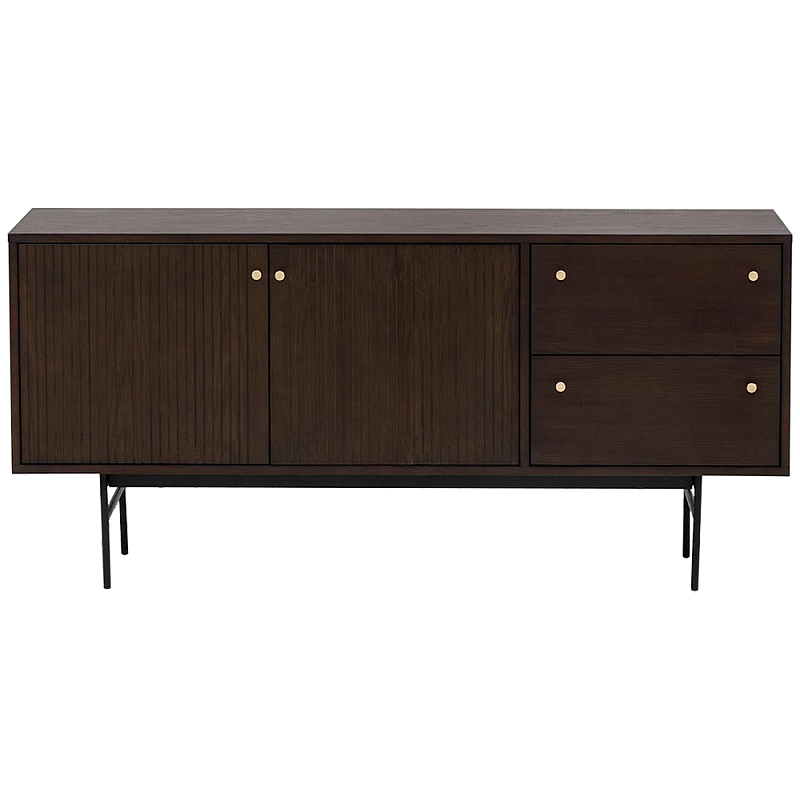 Комод Moran Chest of Drawers Коричневый Черный Латунь Комод Moran Chest of Drawers Коричневый Черный Латунь в Брянске | Loft Concept
