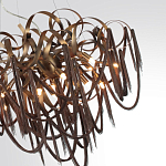 Люстра подвесная с объемной композицией из скрученных лент и металлических цепочек Atlantis Chain варинант исполнения - 3 | Loft Concept в Брянске