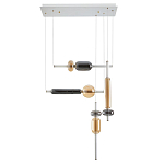 Люстра подвесная из металла и стекла Harmony of Strict Lines варинант исполнения - 1 | Loft Concept в Брянске