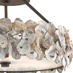 Потолочный светильник круглый с абажуром из устричных раковин Sea Ravens варинант исполнения - 1 | Loft Concept в Брянске