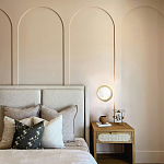 Светодиодное бра круглой формы с металлической рамой золотого цвета Marble Glow варинант исполнения - 2 | Loft Concept в Брянске