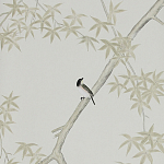 Обои ручная роспись Summer Night Blossom Colourway SC-122 on Bleached white dyed silk варинант исполнения - 1 | Loft Concept в Брянске