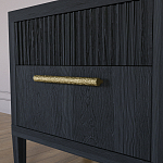 Прикроватная Тумбочка Primo с двумя ящиками Черный дуб варинант исполнения - 3 | Loft Concept в Брянске