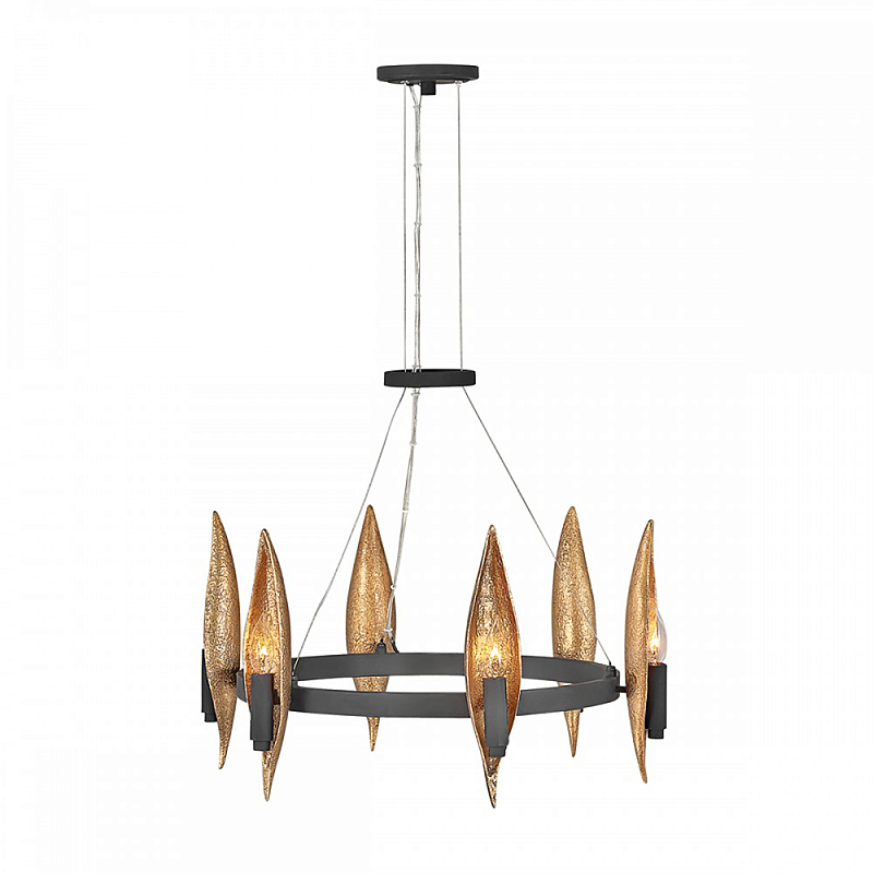 Люстра Hinkley 6 патронов Черный Янтарный в Брянске | Loft Concept 