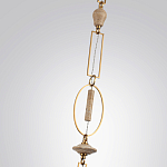 Подвесной светильник с прямоугольными и овальными элементами и акцентом из натурального камня Tectona  варинант исполнения - 6 | Loft Concept в Брянске