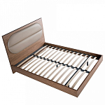 Кровать двуспальная с высоким изголовьем из дерева и подушек из экокожи Modern Look варинант исполнения - 4 | Loft Concept в Брянске