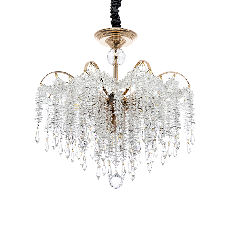 Люстра с хрустальными подвесками Crystal Classic Fairytree Chandelier 12 Золотой Прозрачное Стекло в Брянске | Loft Concept 