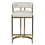 Стул барный букле бежевый с каркасом цвета матовое золото Tactility варинант исполнения - 1 | Loft Concept в Брянске