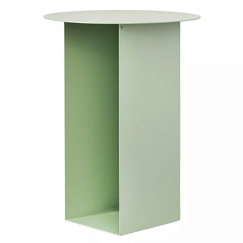Журнальный столик с круглой столешницей и нишей для хранения Modern Table with Shelf Зеленый Сливовый в Брянске | Loft Concept 