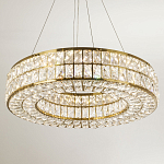 Круглая люстра с хрустальным декором Langlais Crystal Brass Chandelier варинант исполнения - 4 | Loft Concept в Брянске