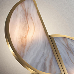 Бра с двумя полукруглыми плафонами из искусственного алебастра в бронзовой оправе Marbella варинант исполнения - 9 | Loft Concept в Брянске