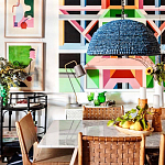 Люстра с плафоном в виде купола синяя Wooden Beads Chandelier Blue варинант исполнения - 2 | Loft Concept в Брянске