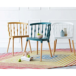 Пластиковый стул на ножках из массива бука Ferret Spiral Green варинант исполнения - 8 | Loft Concept в Брянске