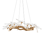 Люстра подвесная с прозрачными стеклянными птичками на ветвях Диаметр 100 см Serip Voa варинант исполнения - 1 | Loft Concept в Брянске